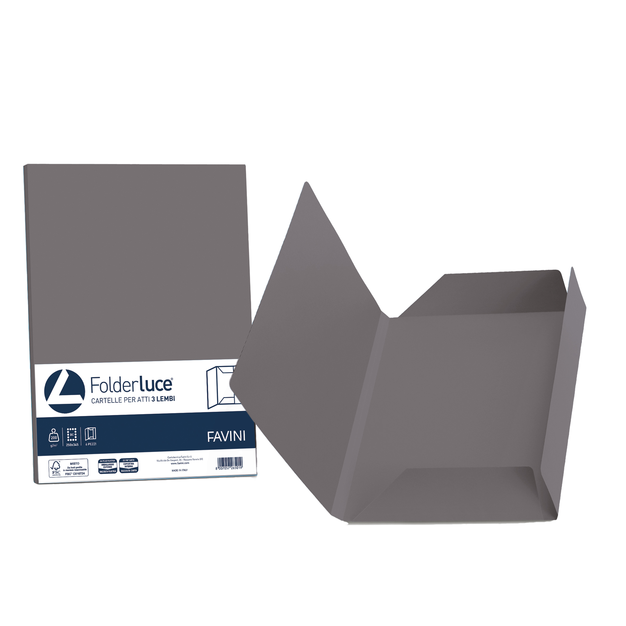 Cartellina 3 lembi Luce - 200 gr - …