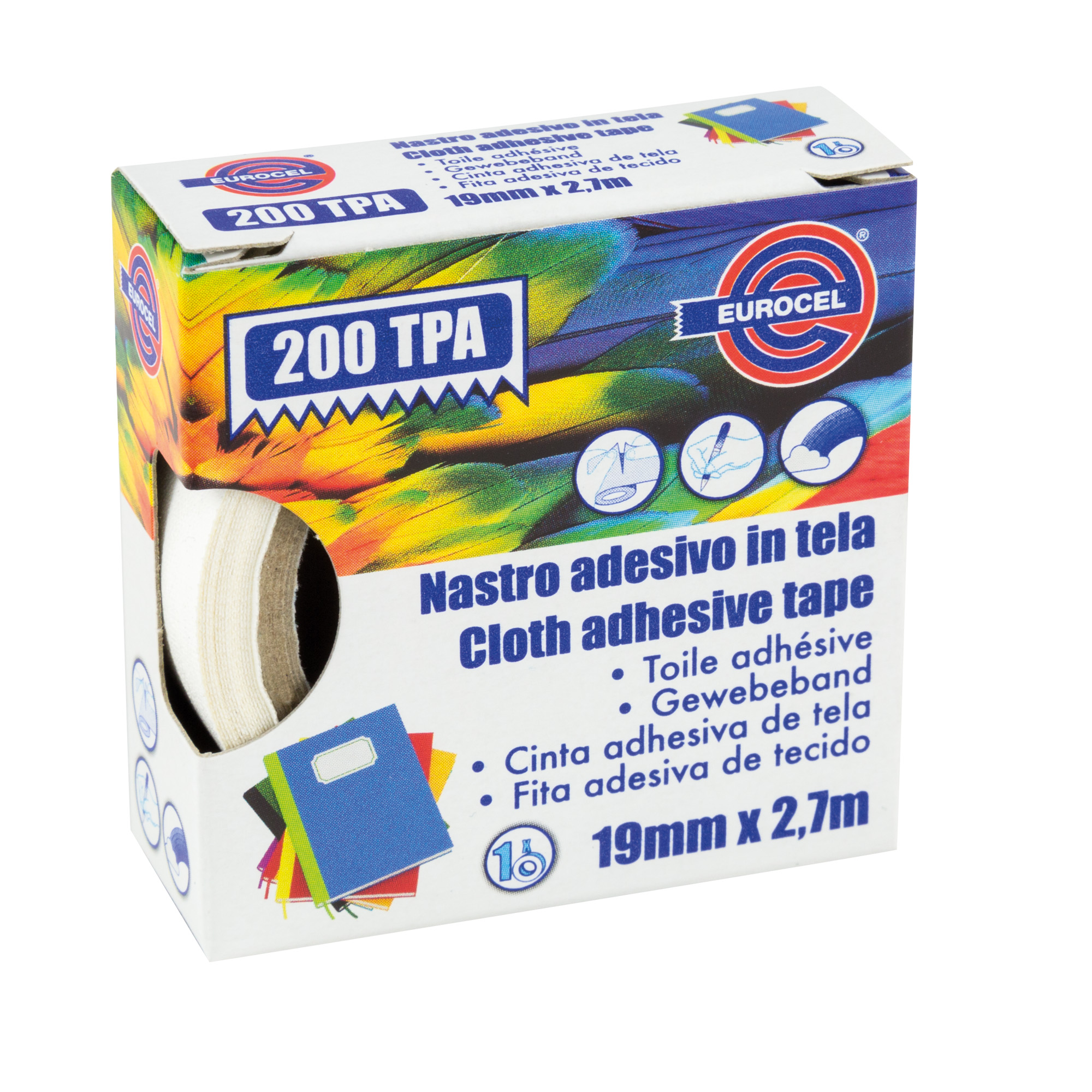Nastro adesivo telato TPA 200 - 19 mm …