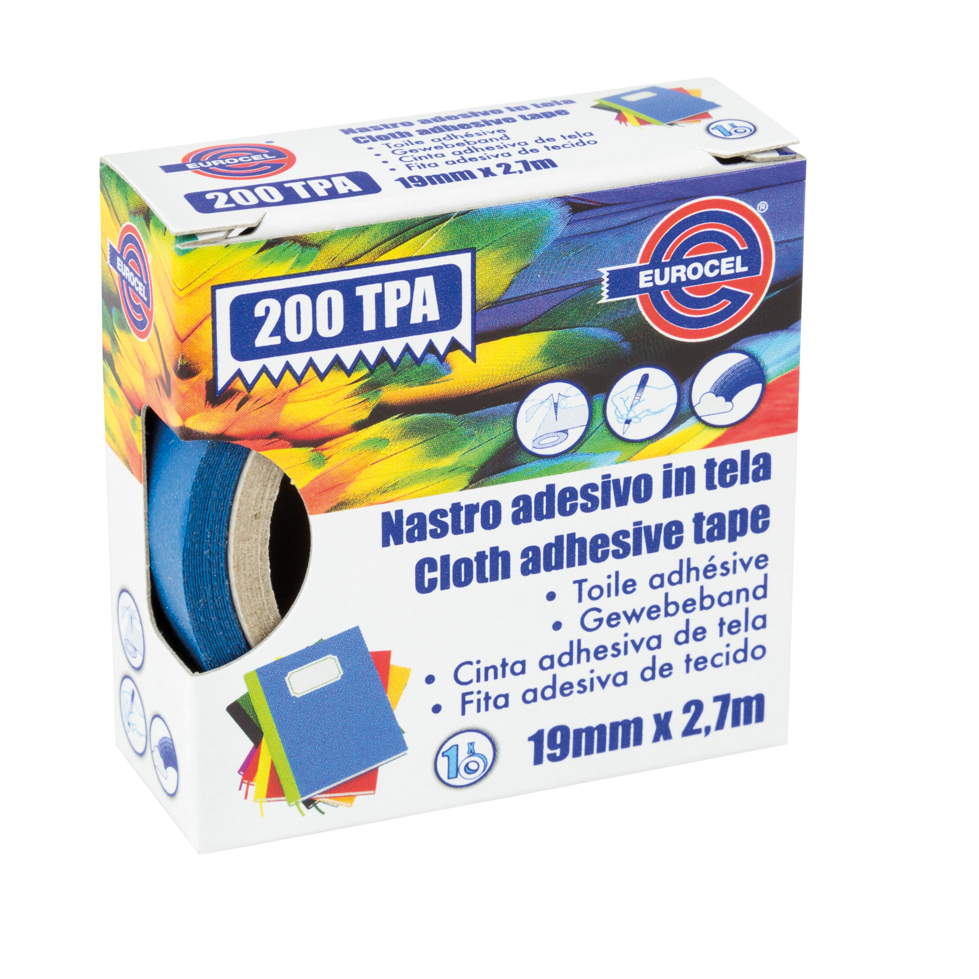 Nastro adesivo telato TPA 200 - 19 mm …