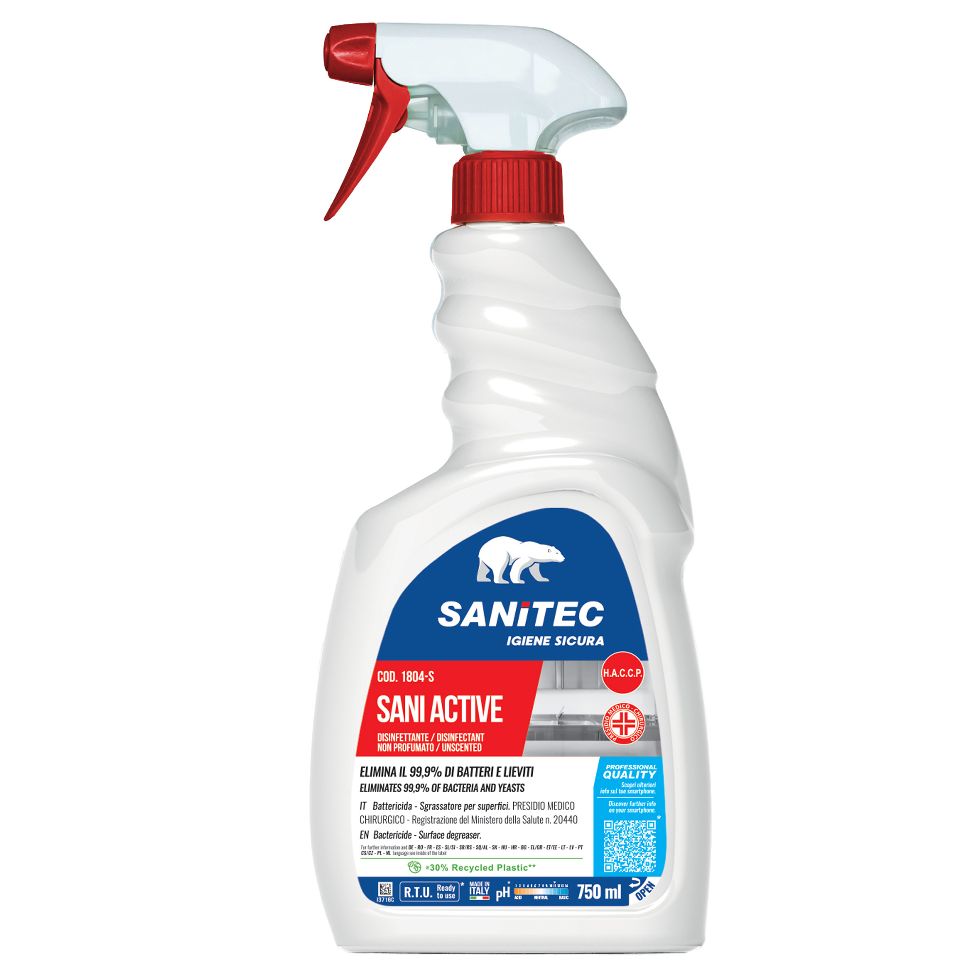 Sanitec SANI ACTIVE - Sgrassante / disinfettante - …