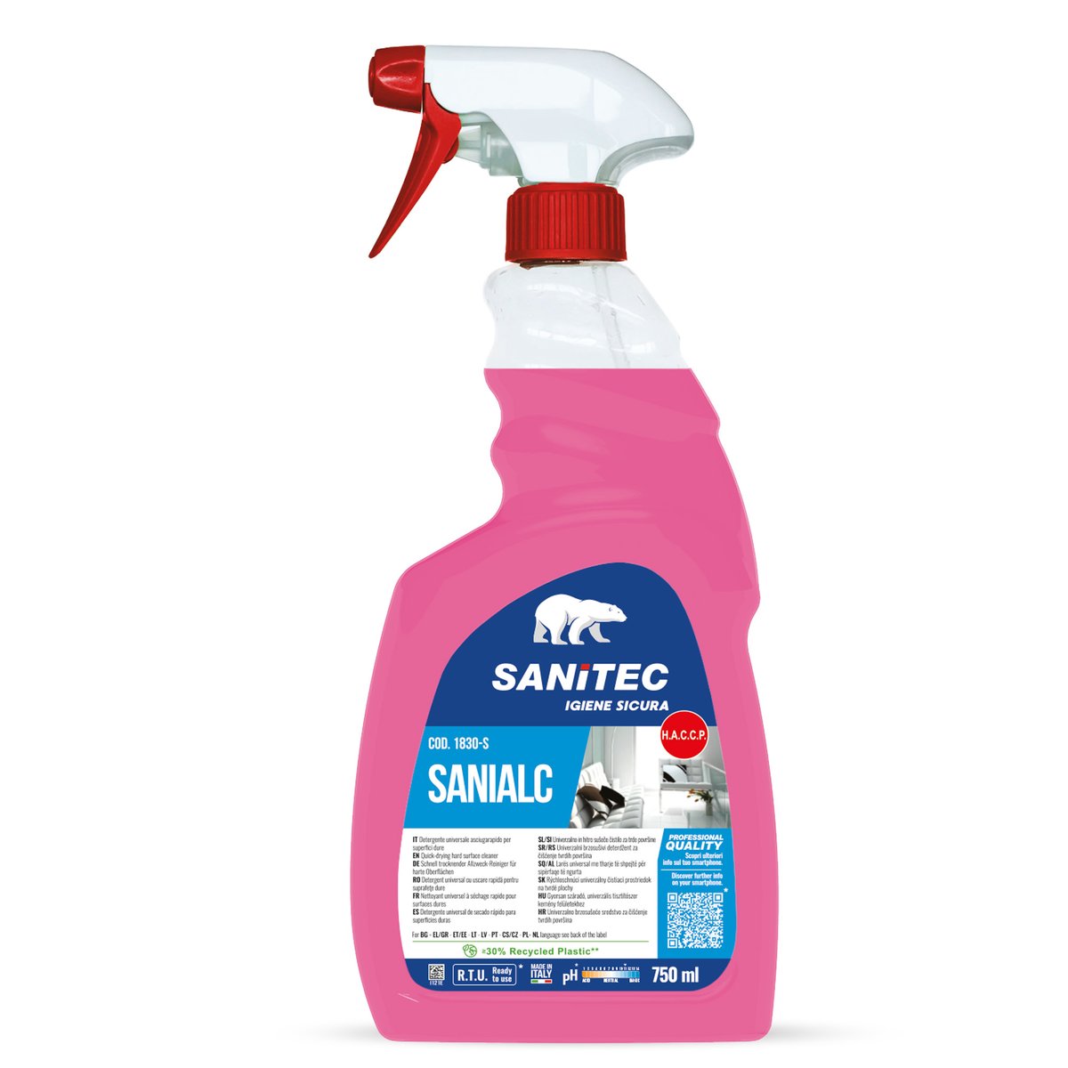 Sanitec SANIALC - Detergente - liquido - spray …