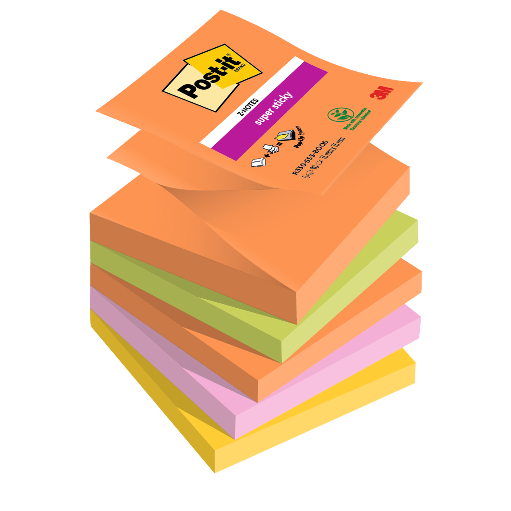 Ricariche di foglietti Post-it® Super Sticky Z-Notes Boost …