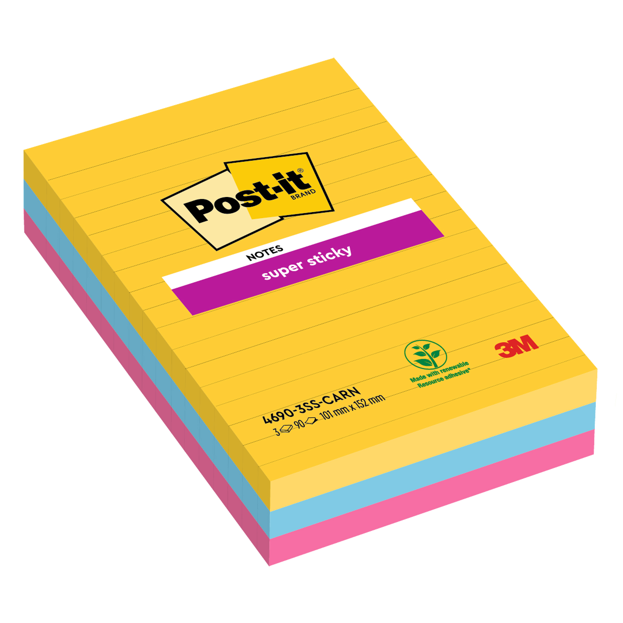 Blocco Post-it Super Sticky - 4690-3SS-CARN - a …