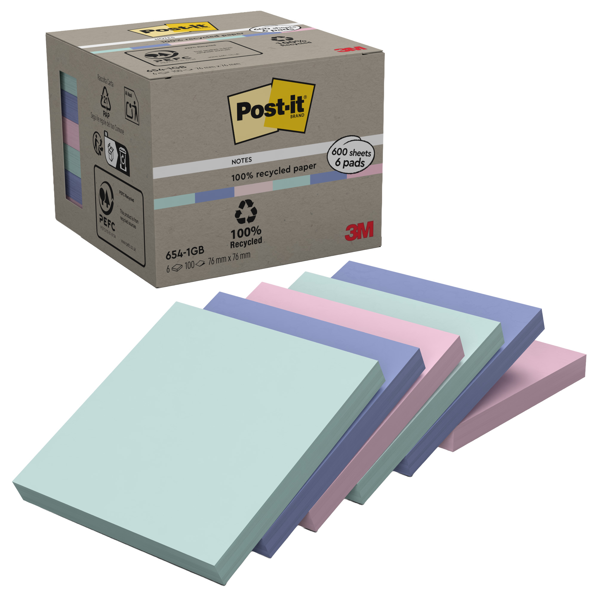 Blocco Post-it Green - 654-1GB - 76 x …