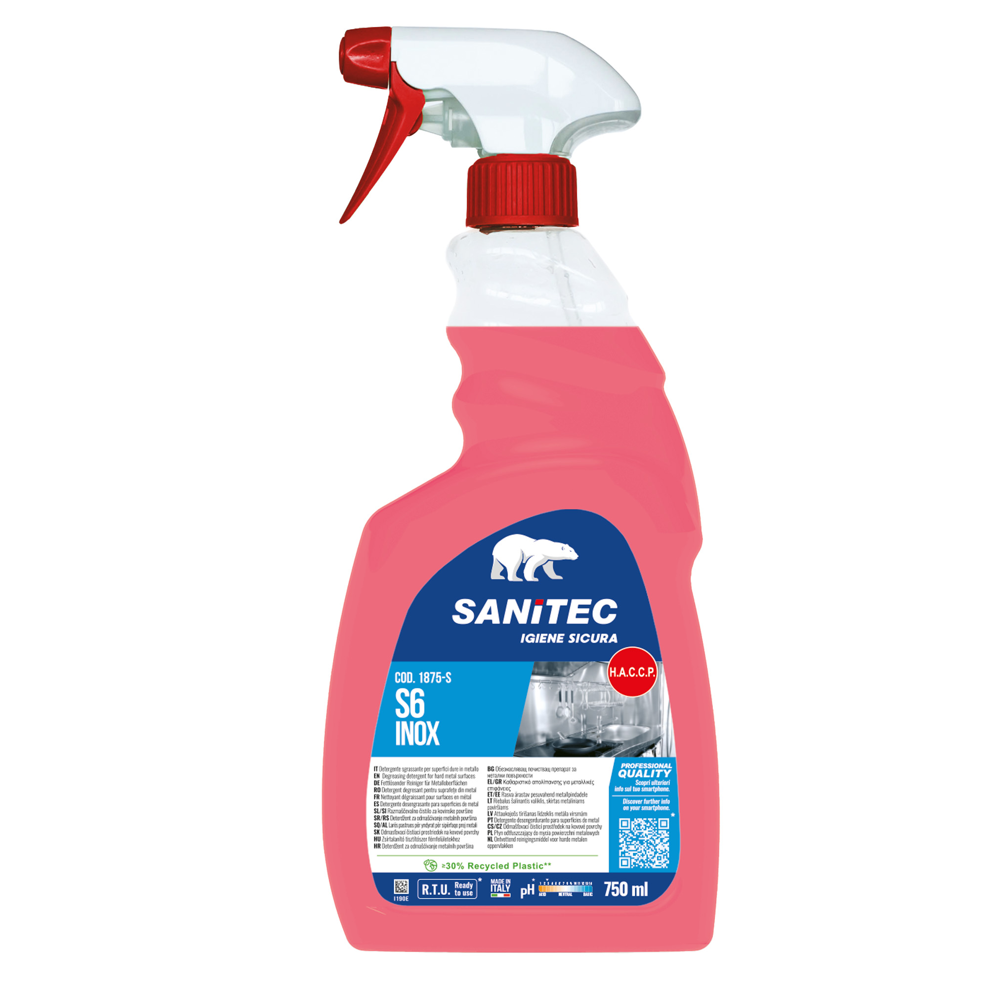 Detergente sgrassante S6 Inox - per superfici - …