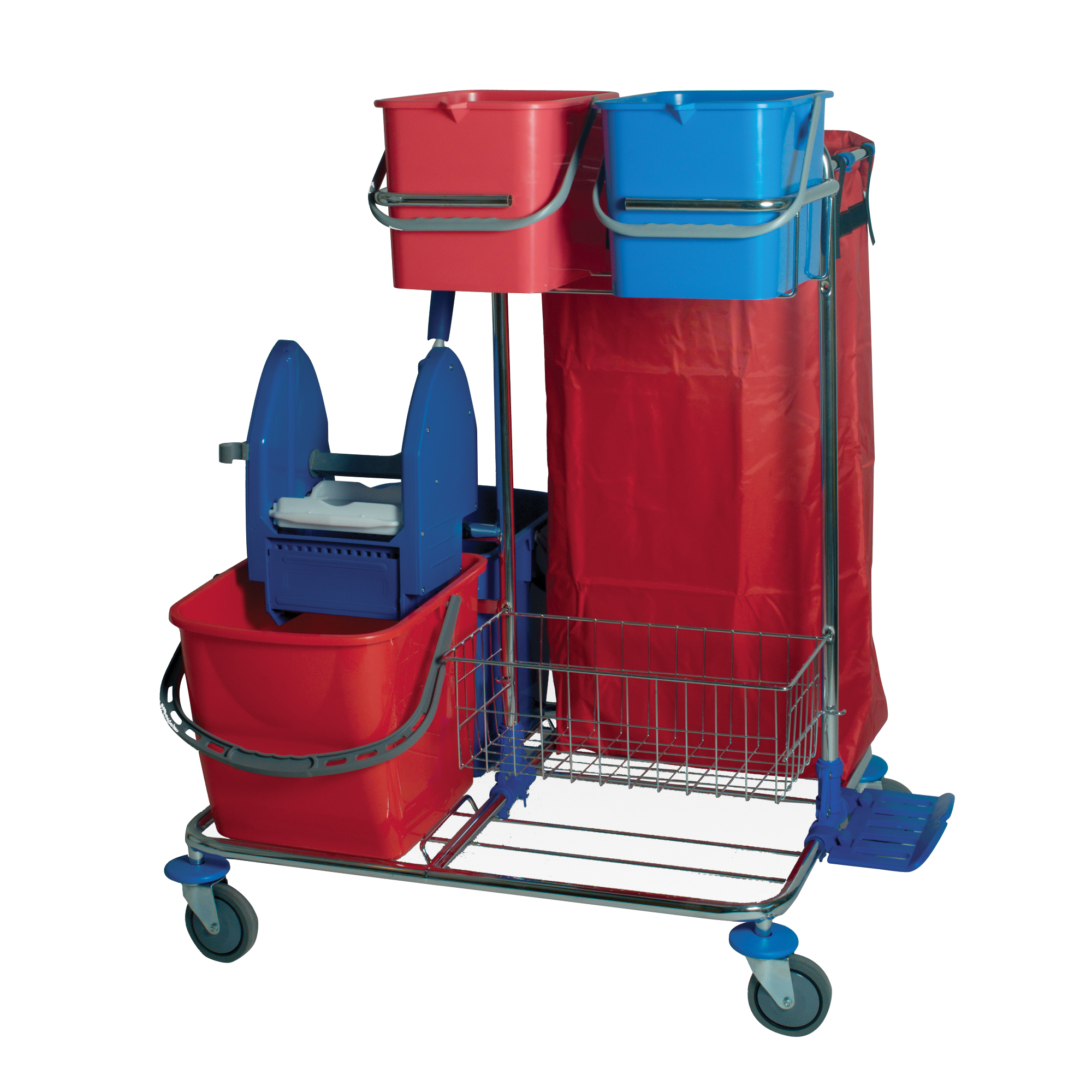 Carrello per pulizie Star 2 - cromato - …