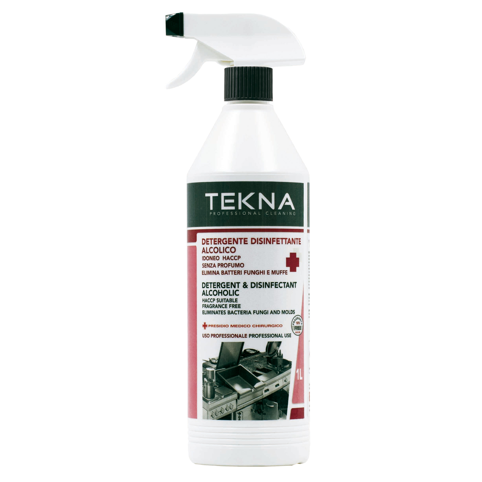 Disinfettante detergente alcolico - senza profumo - 1 …