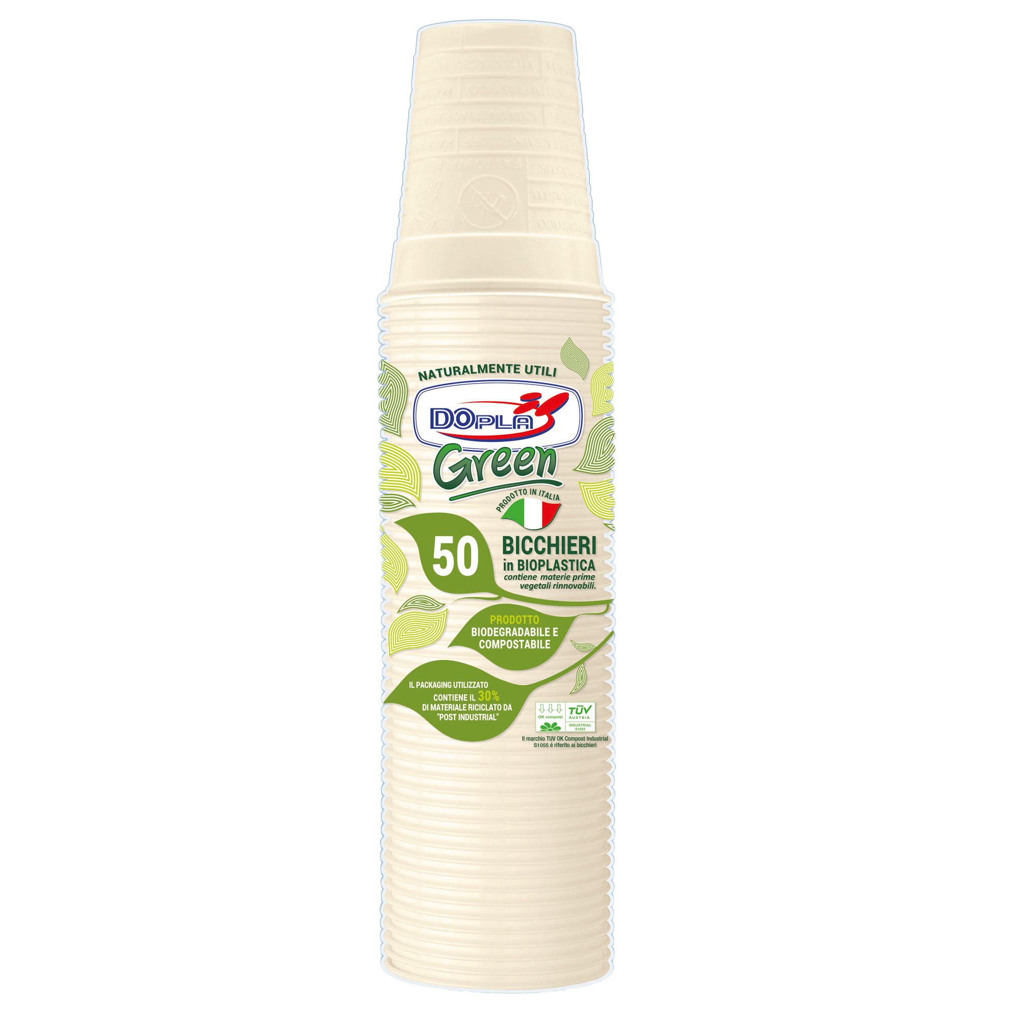 Bicchieri biodegradabili - Mater-Bi - 200 ml - …