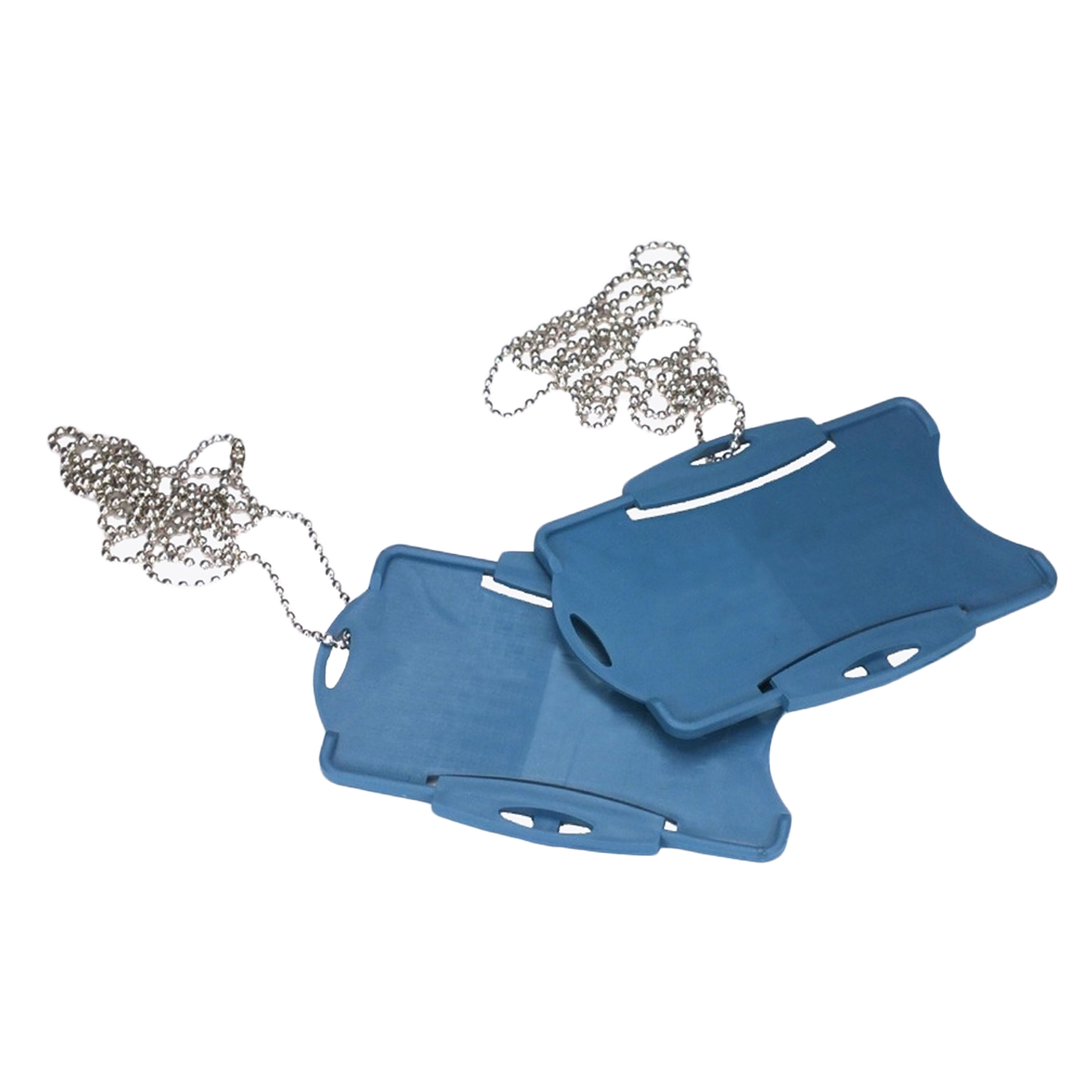 Portabadge detectabile - con catenella - blu - …
