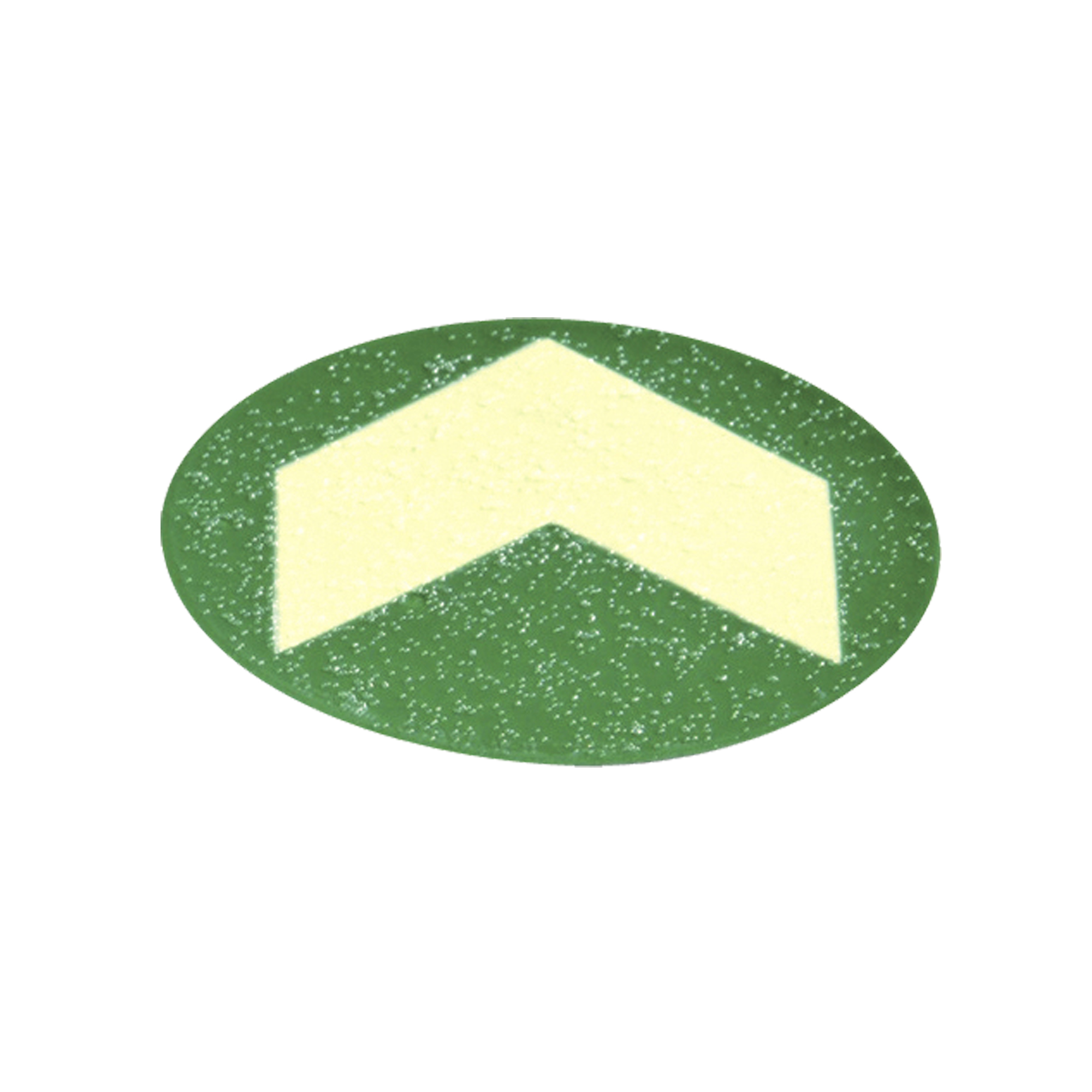 Bollo con freccia fotoluminescente adesiva - diametro 6 …