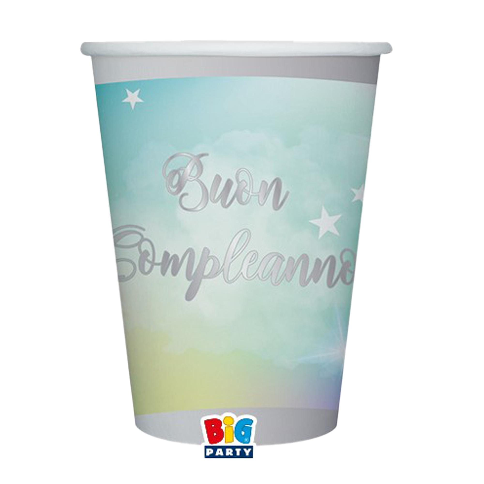 Bicchiere Soft Rainbow - Buon Compleanno - 200 …