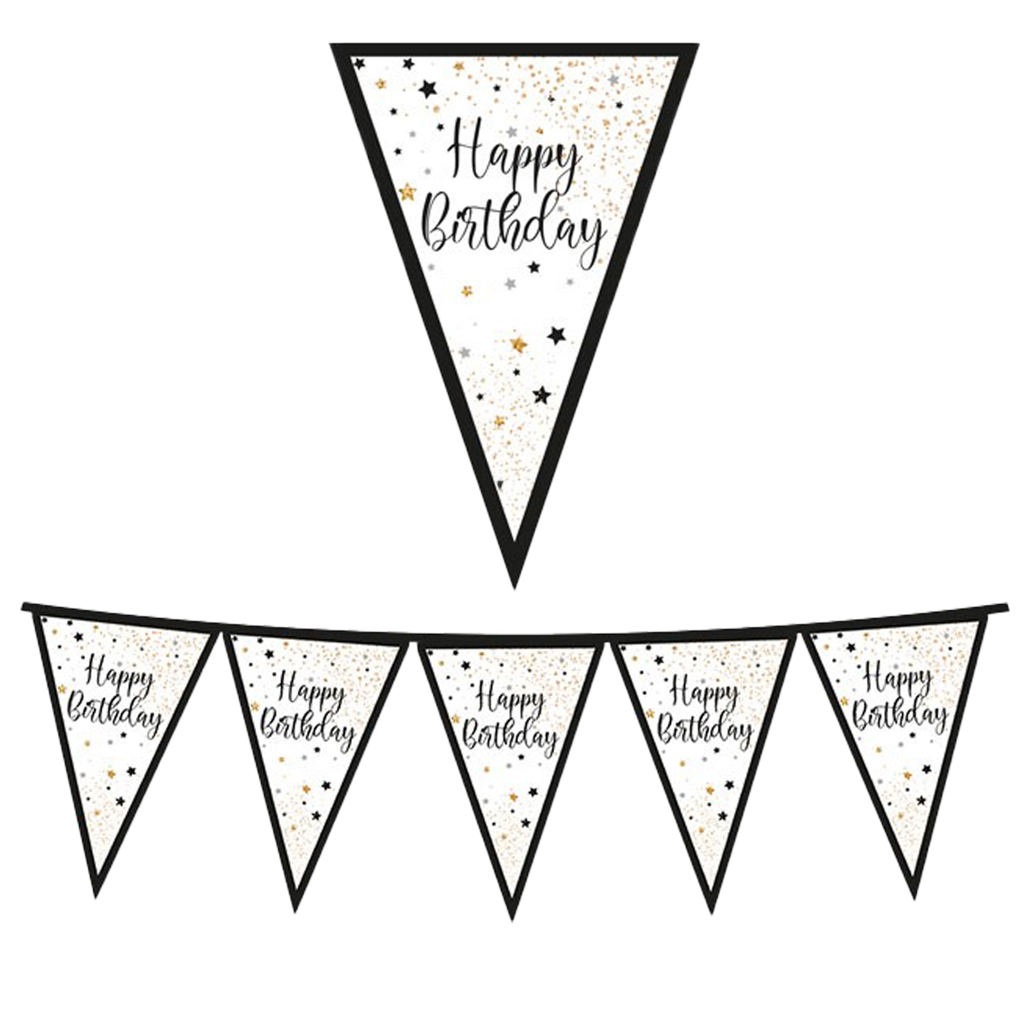 Festone bandiere Happy Birthday - 3 m - …