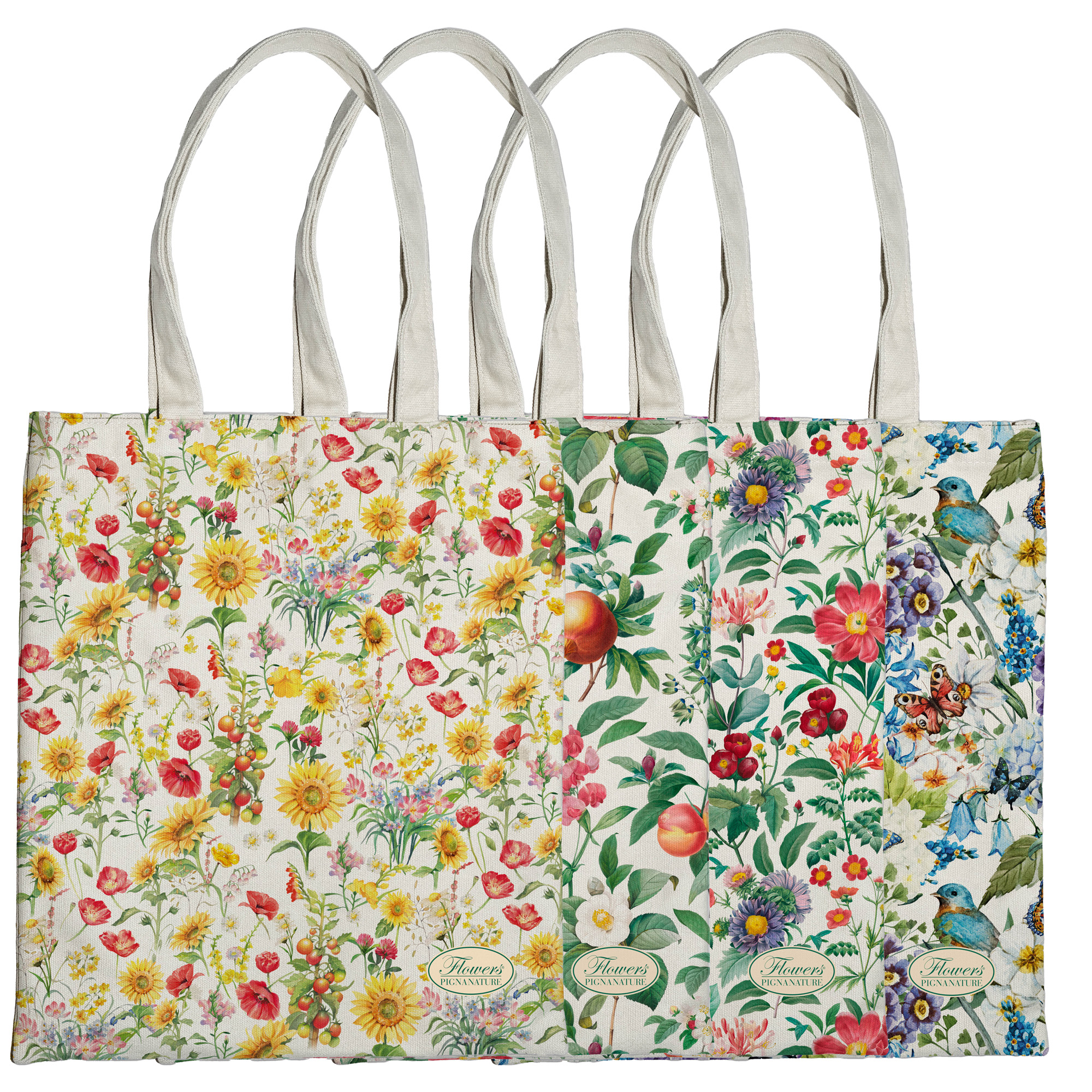 Shopper Nature Flowers - 42x38,5 cm - eco …