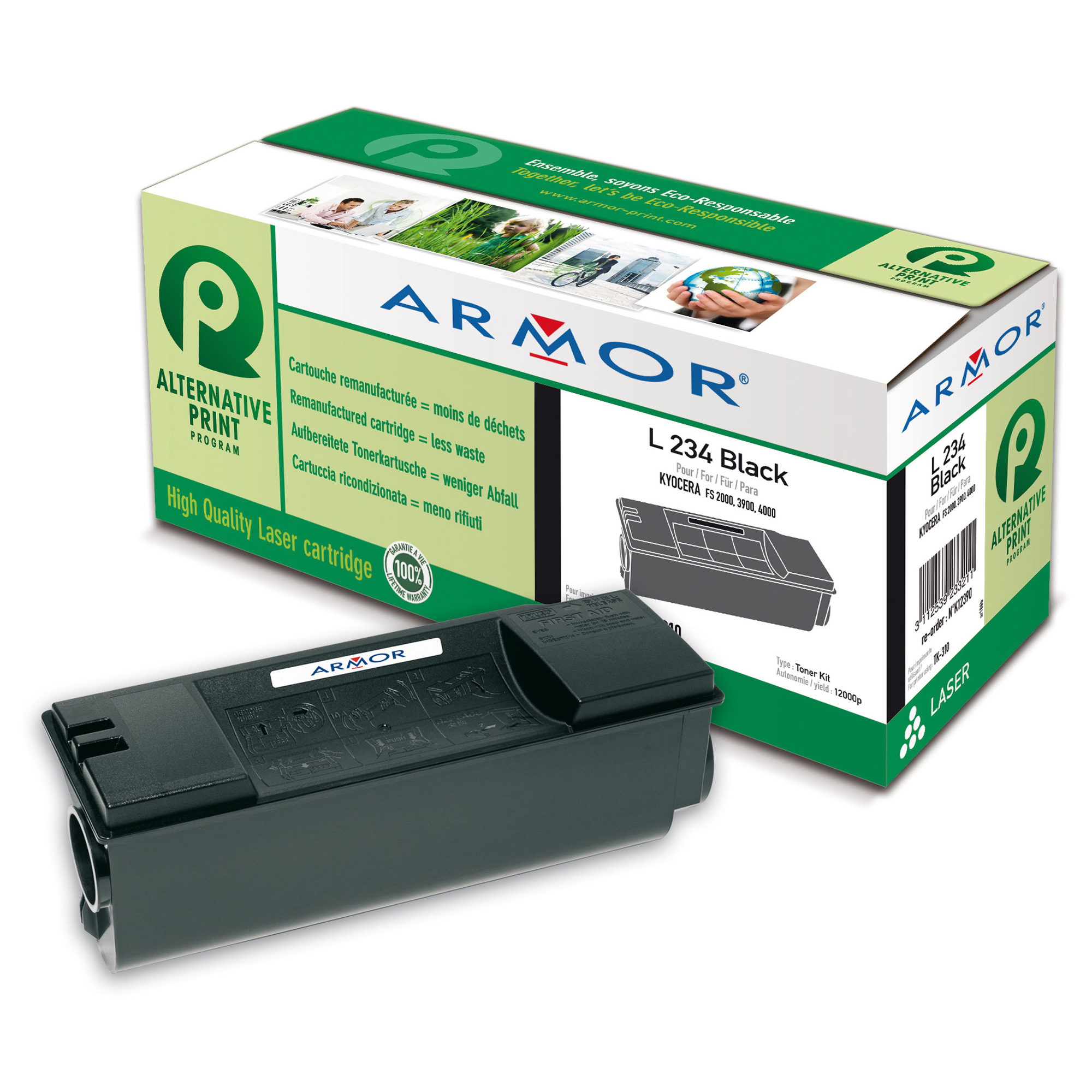 Armor - Toner Compatibile per Kyocera - Nero …
