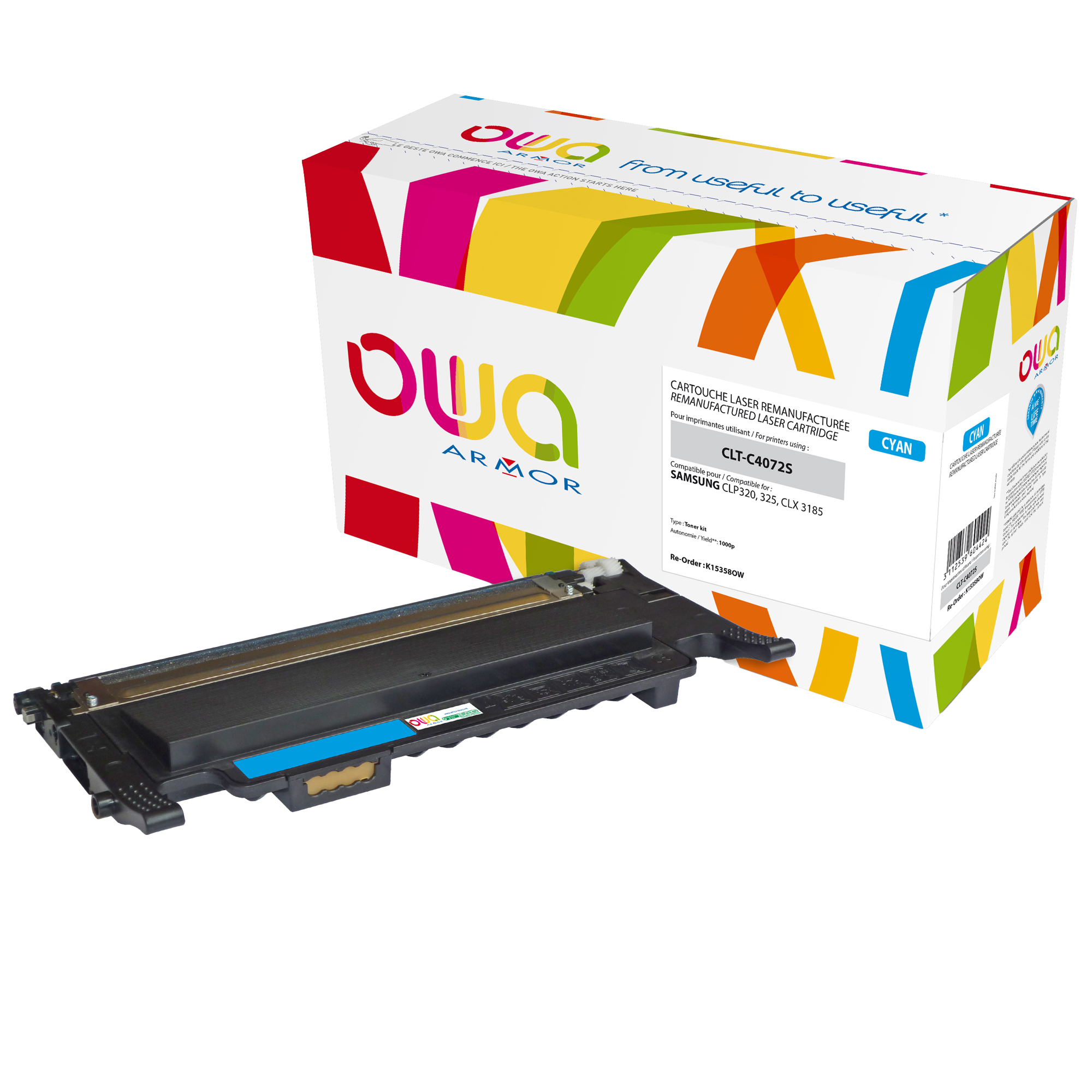 Armor - Toner Compatibile per Hp/Samsung - Ciano …