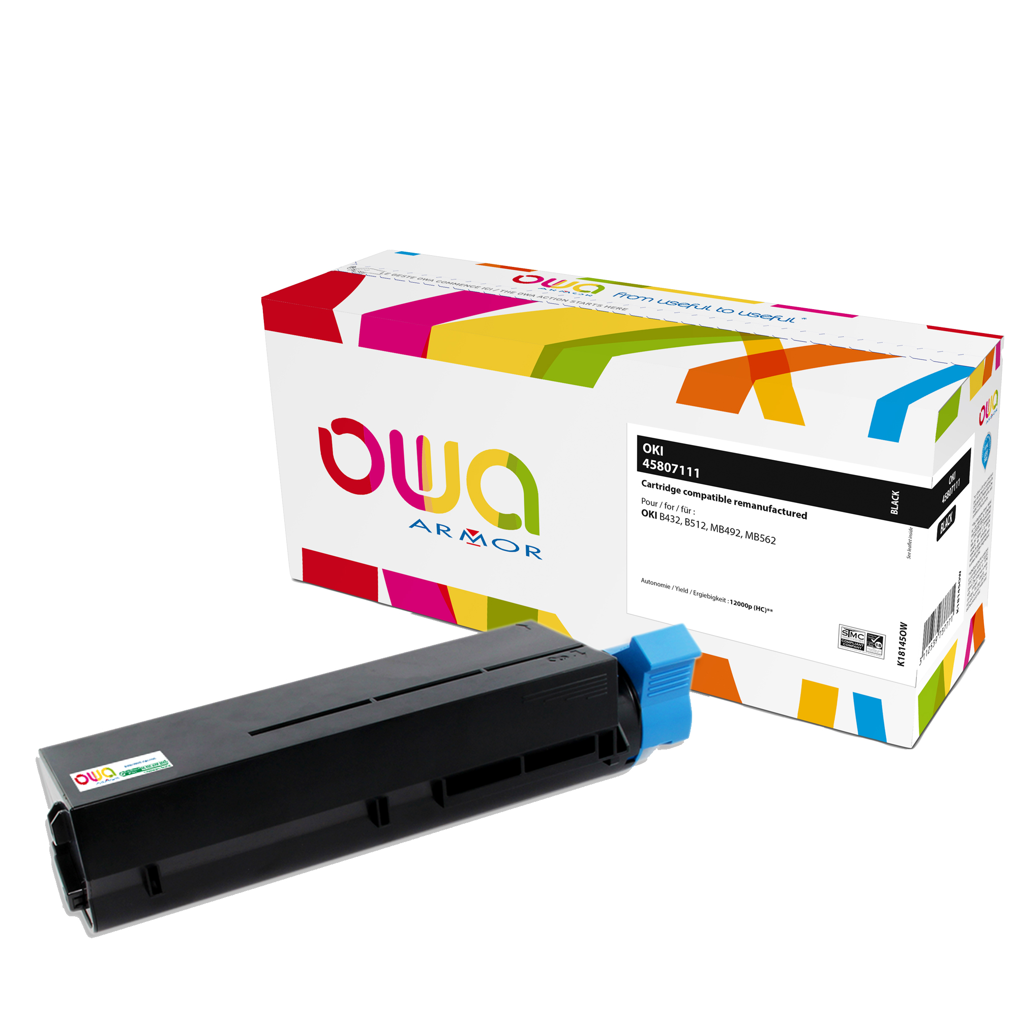 Armor - Toner Compatibile per Oki B411D/B411DN/B412DN/B431D/B431DN/B432DN - …