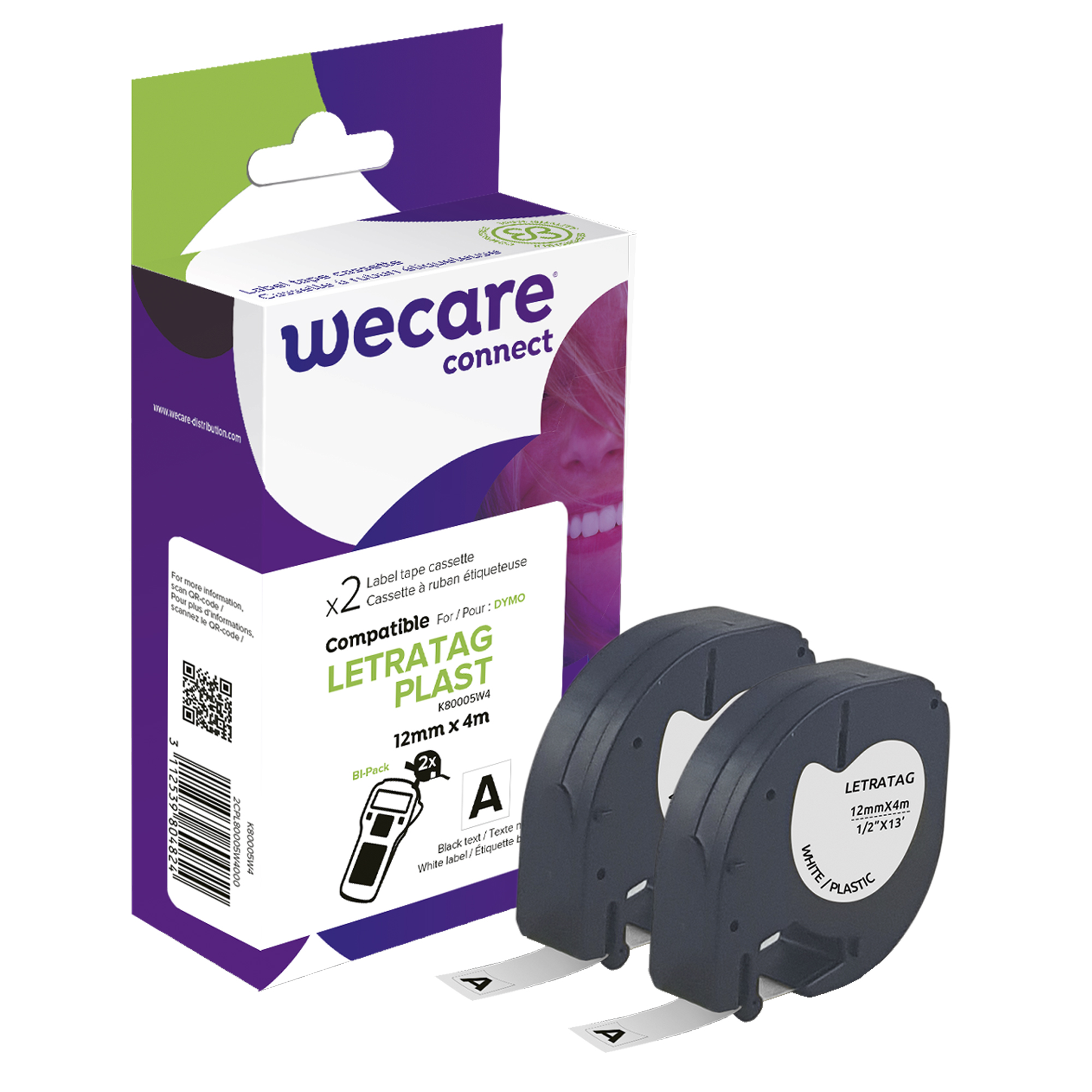 Armor - Nastro Compatibile in Plastica DYMO Letratag …