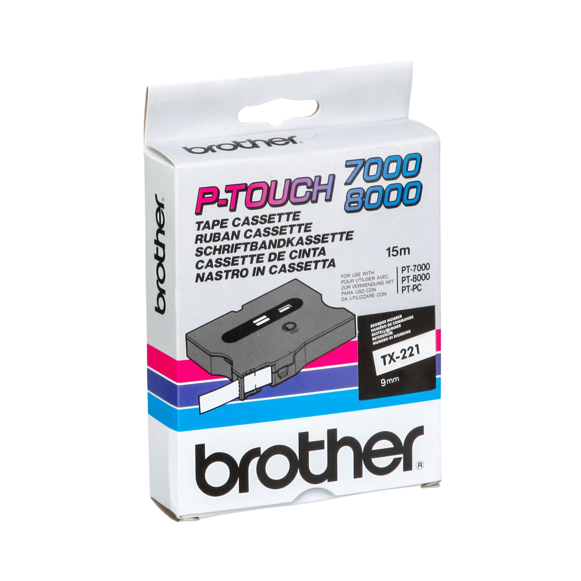 Brother - Nastro - Nero/Bianco - TX221 - …