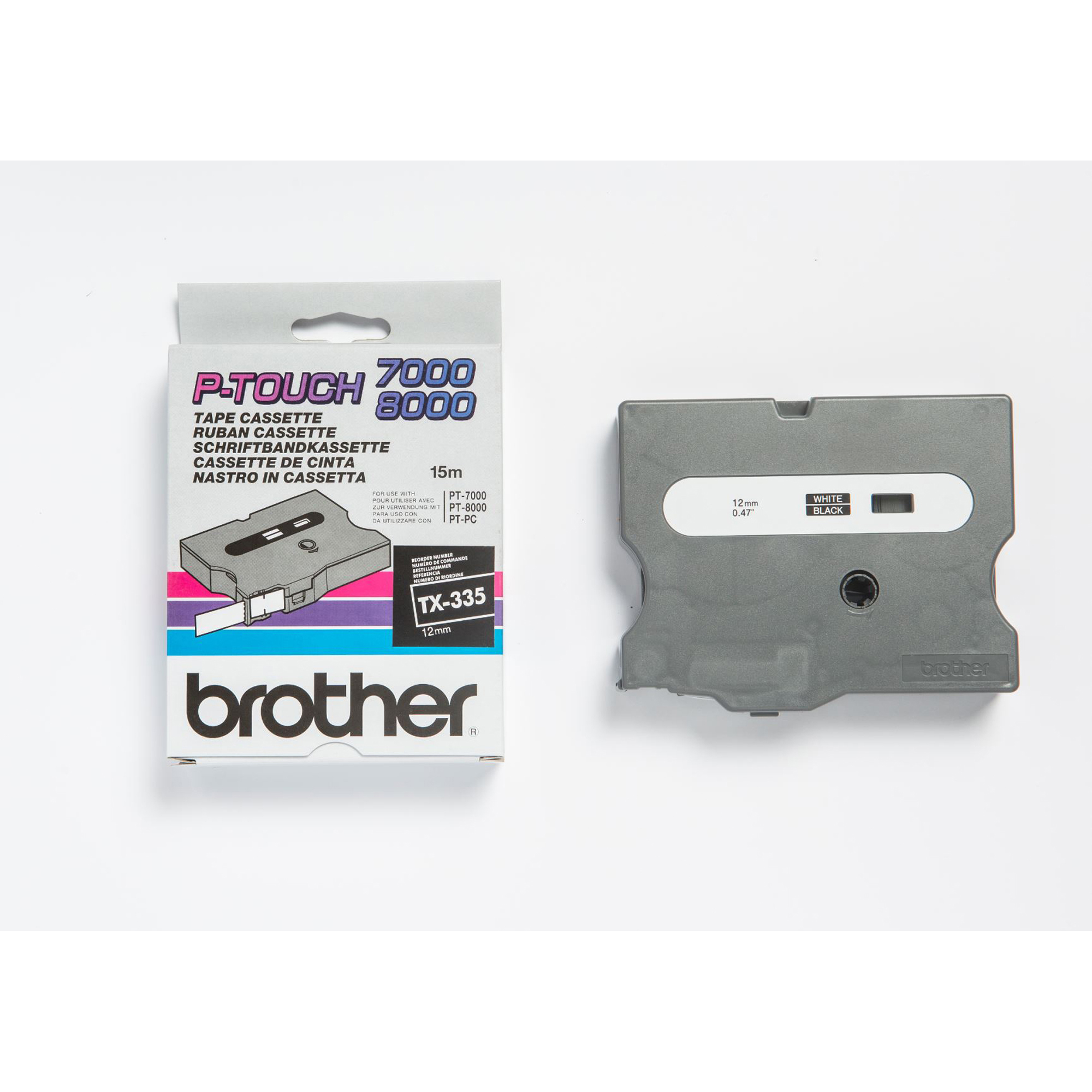 Brother - Nastro - Bianco/Nero - TX335 - …