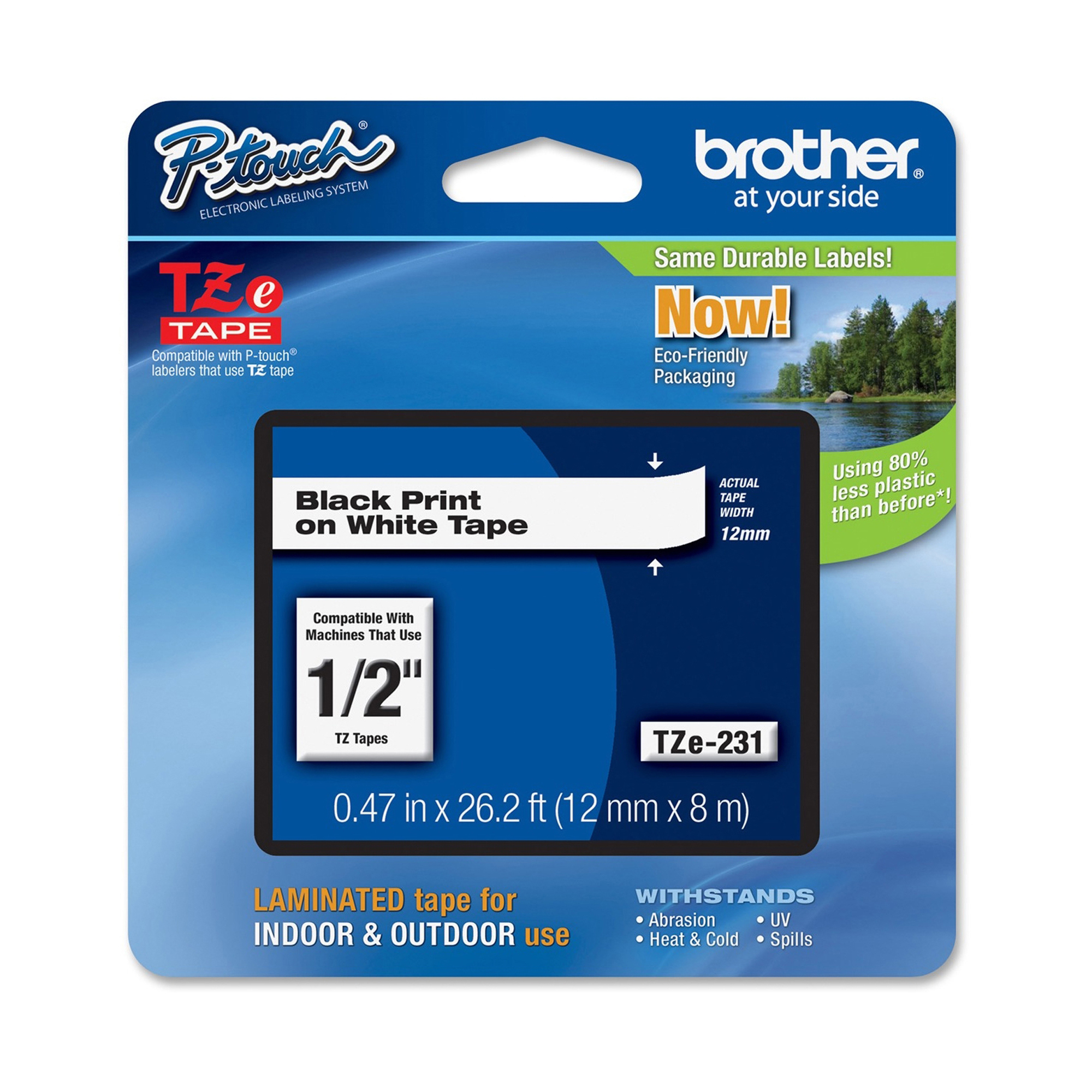 Brother - Nastro - Nero/Bianco - TZE231 - …