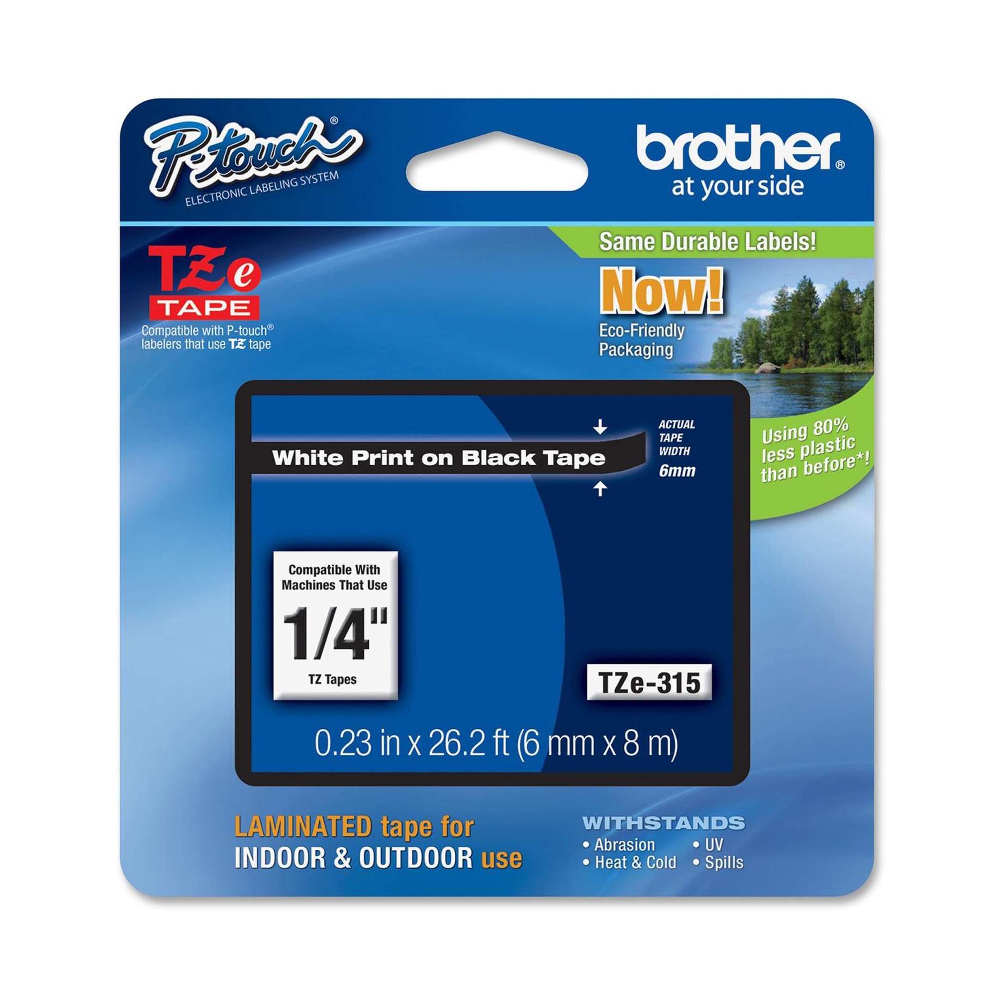 Brother TZe-315 - Adesivo standard - bianco su …