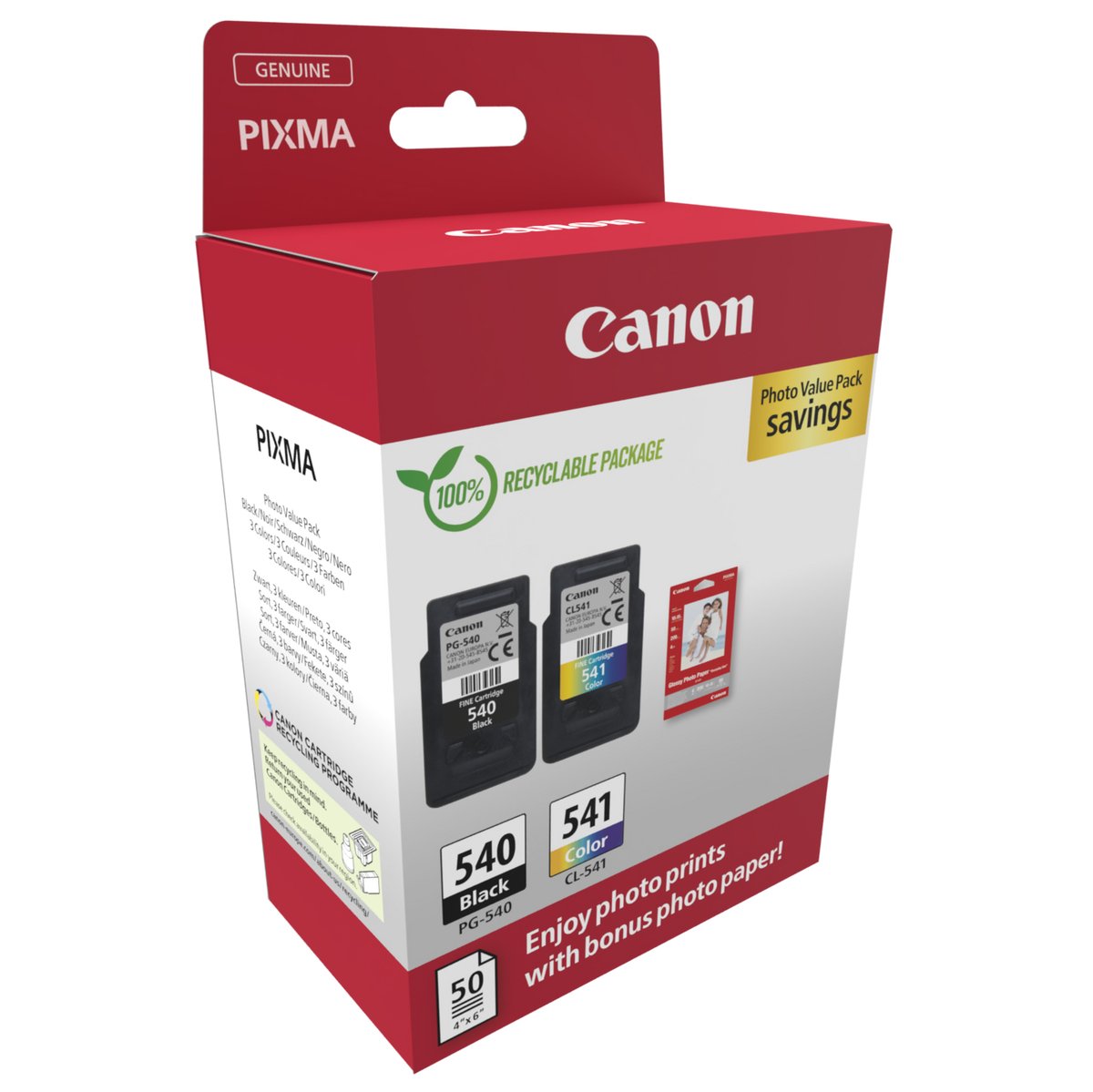 Canon PG-540/CL-541 Photo Paper Value Pack - Confezione …