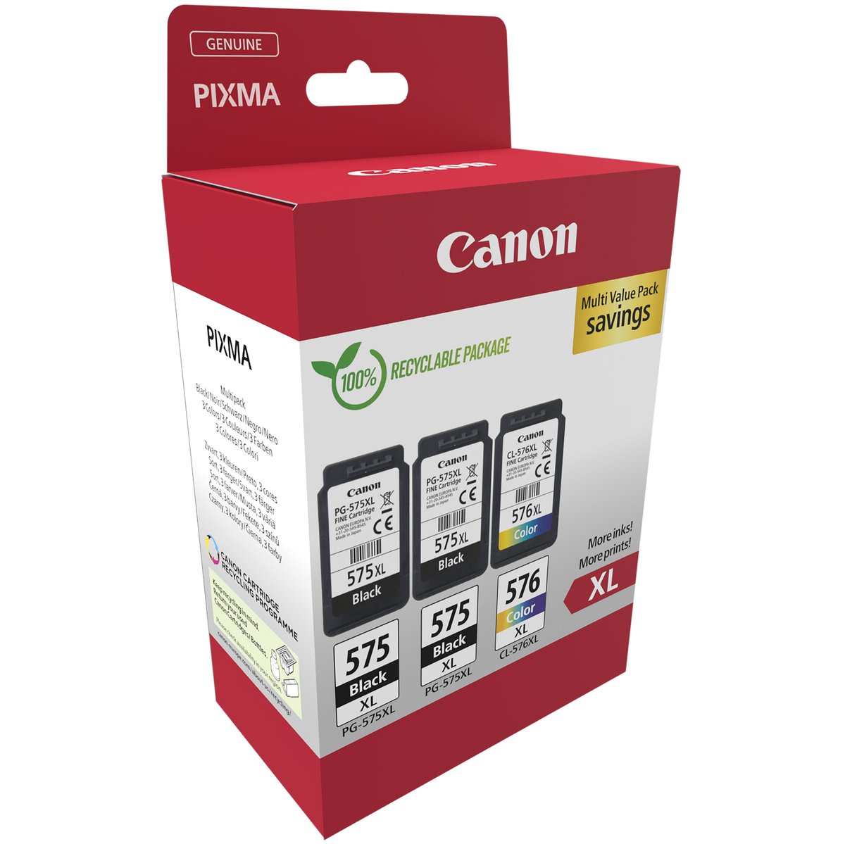 Canon PG-575XLx2/CL-576XL Multipack - Confezione da 3 - …