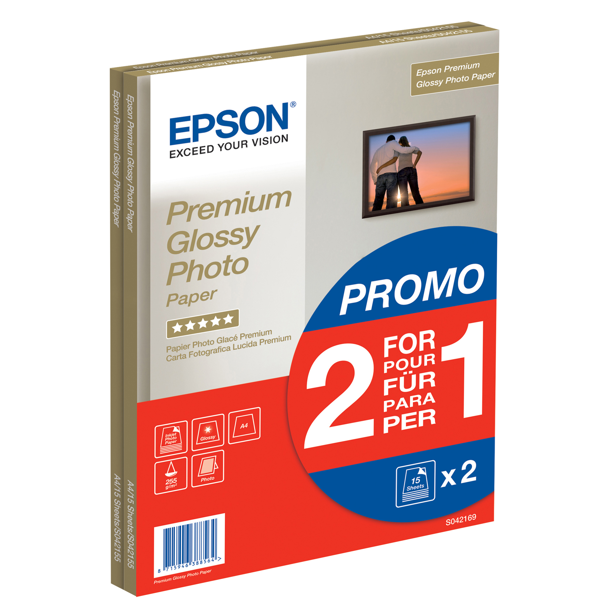 Epson Premium Glossy Photo Paper BOGOF - Lucido …