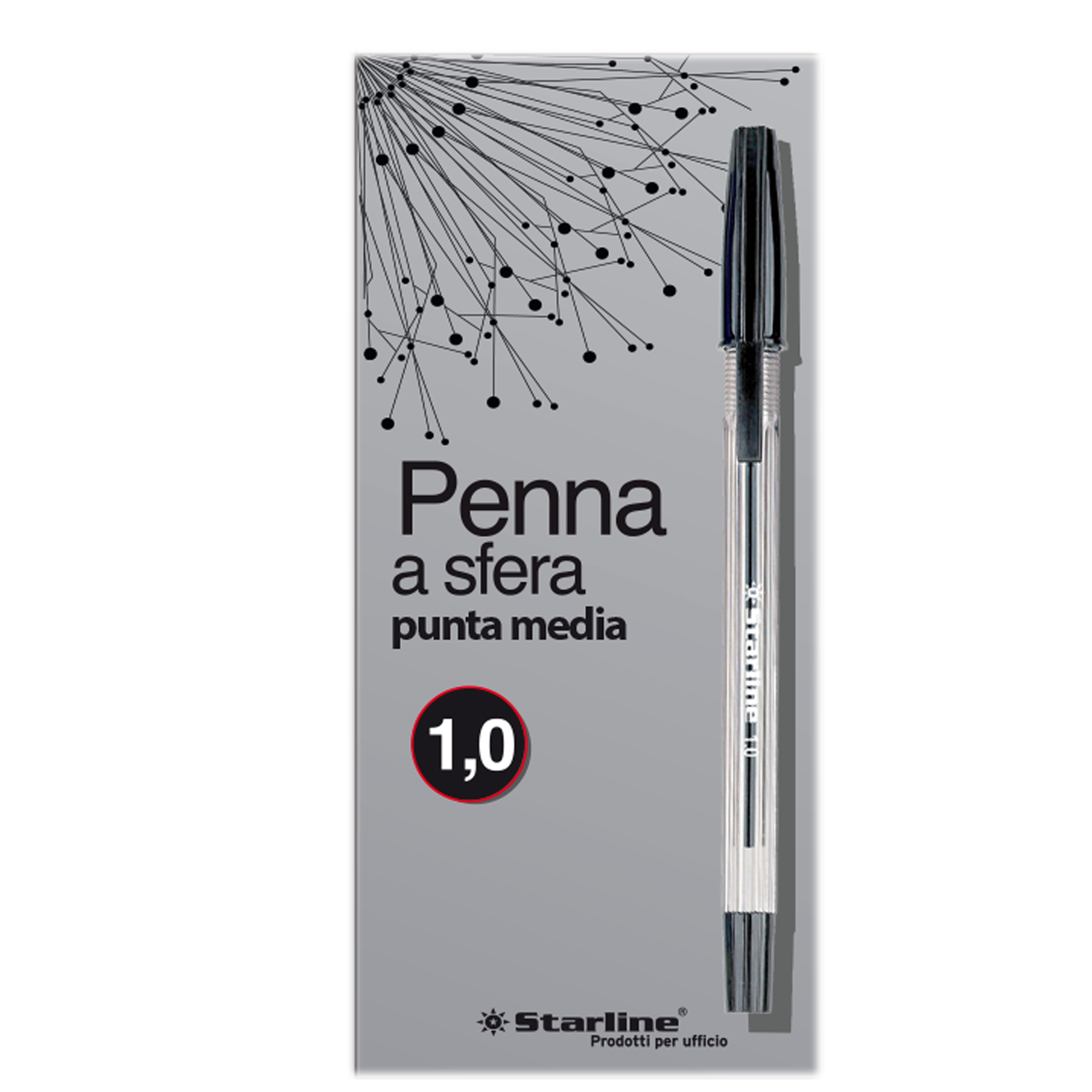 Penna a sfera con cappuccio - punta media …