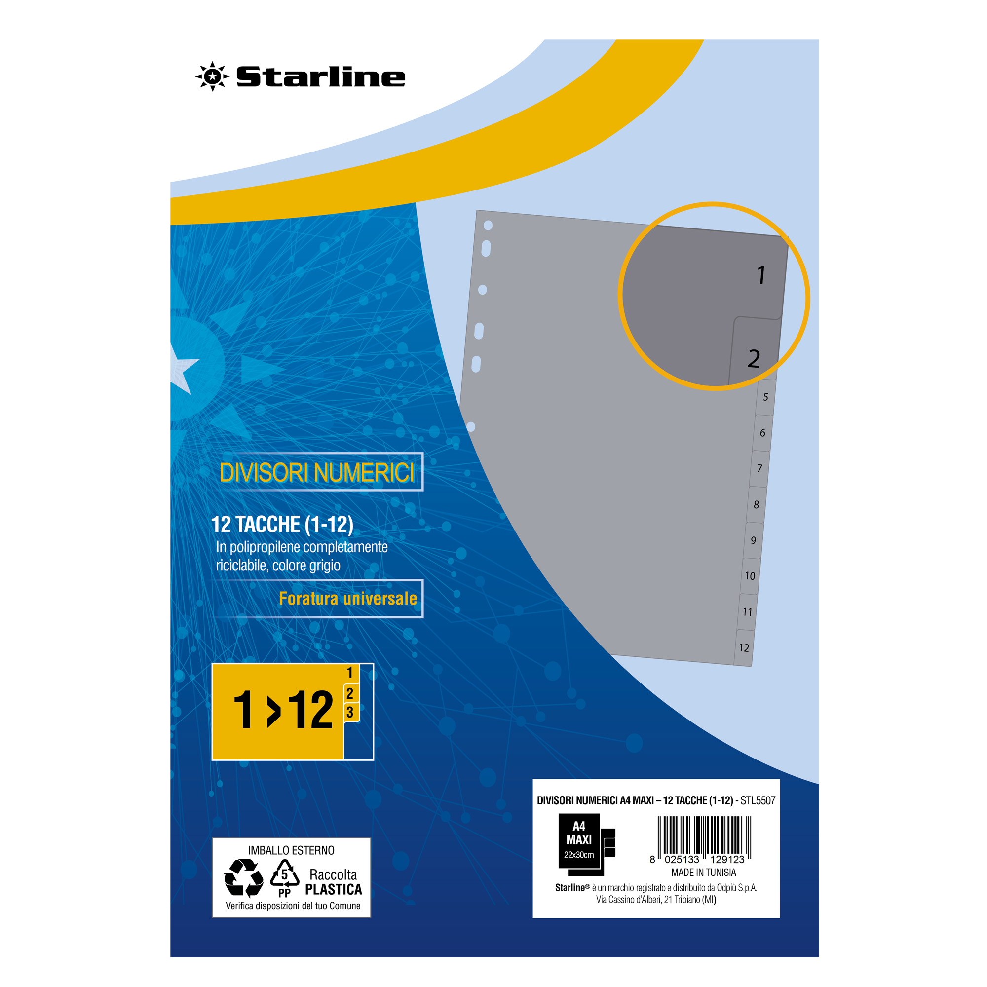 Divisori numerici 12 tacche - A4 Maxi - …