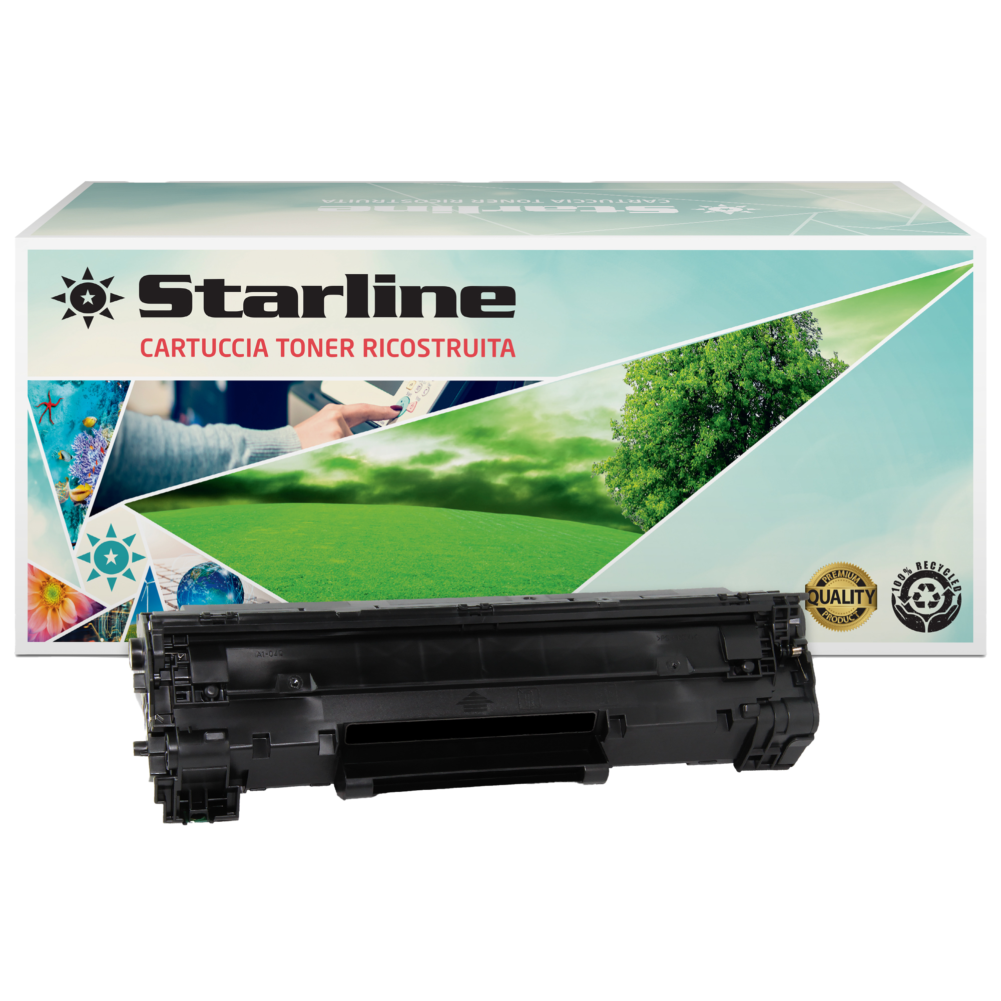 Starline - Toner Ricostruito per HP 44A - …