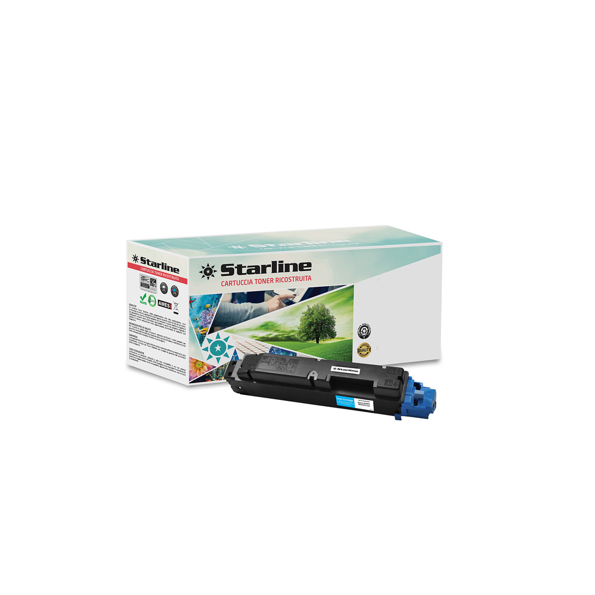 Starline - Toner Ricostruito per Kyocera - Ciano …