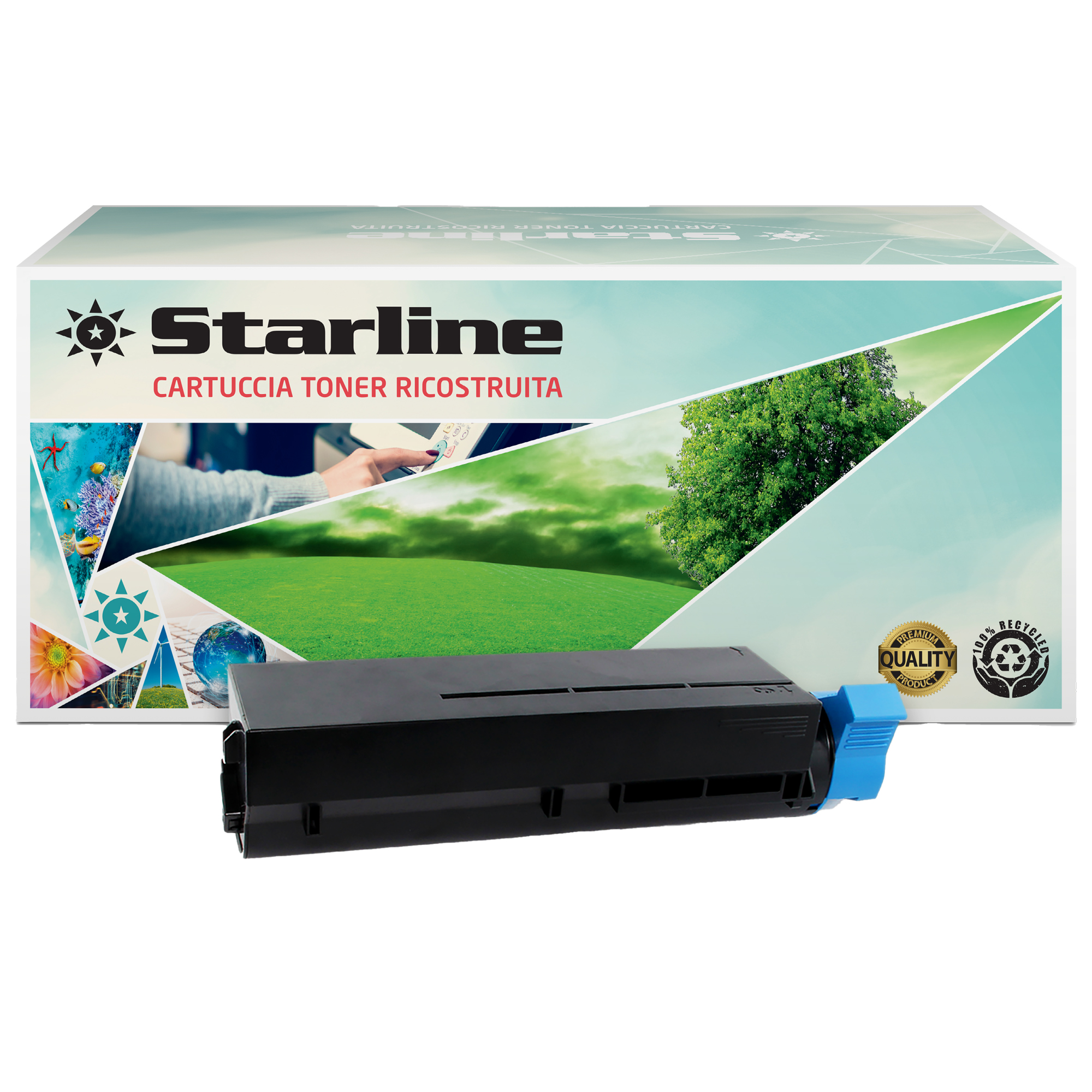 Starline - Toner ricostruito per Oki - Nero …