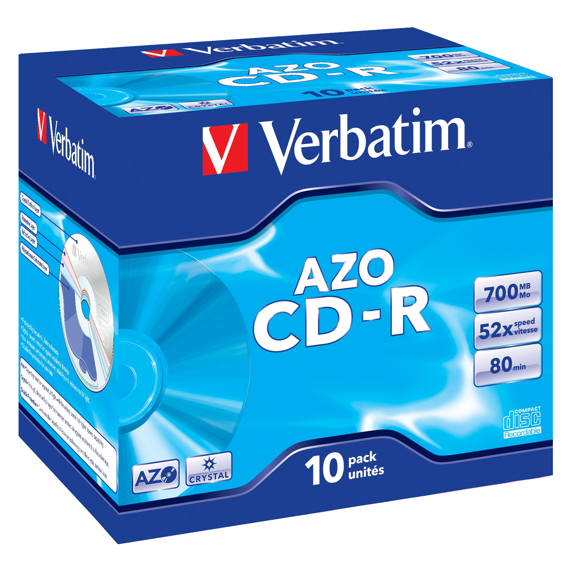 Verbatim - Scatola 10 CD-R DataLife Plus - …