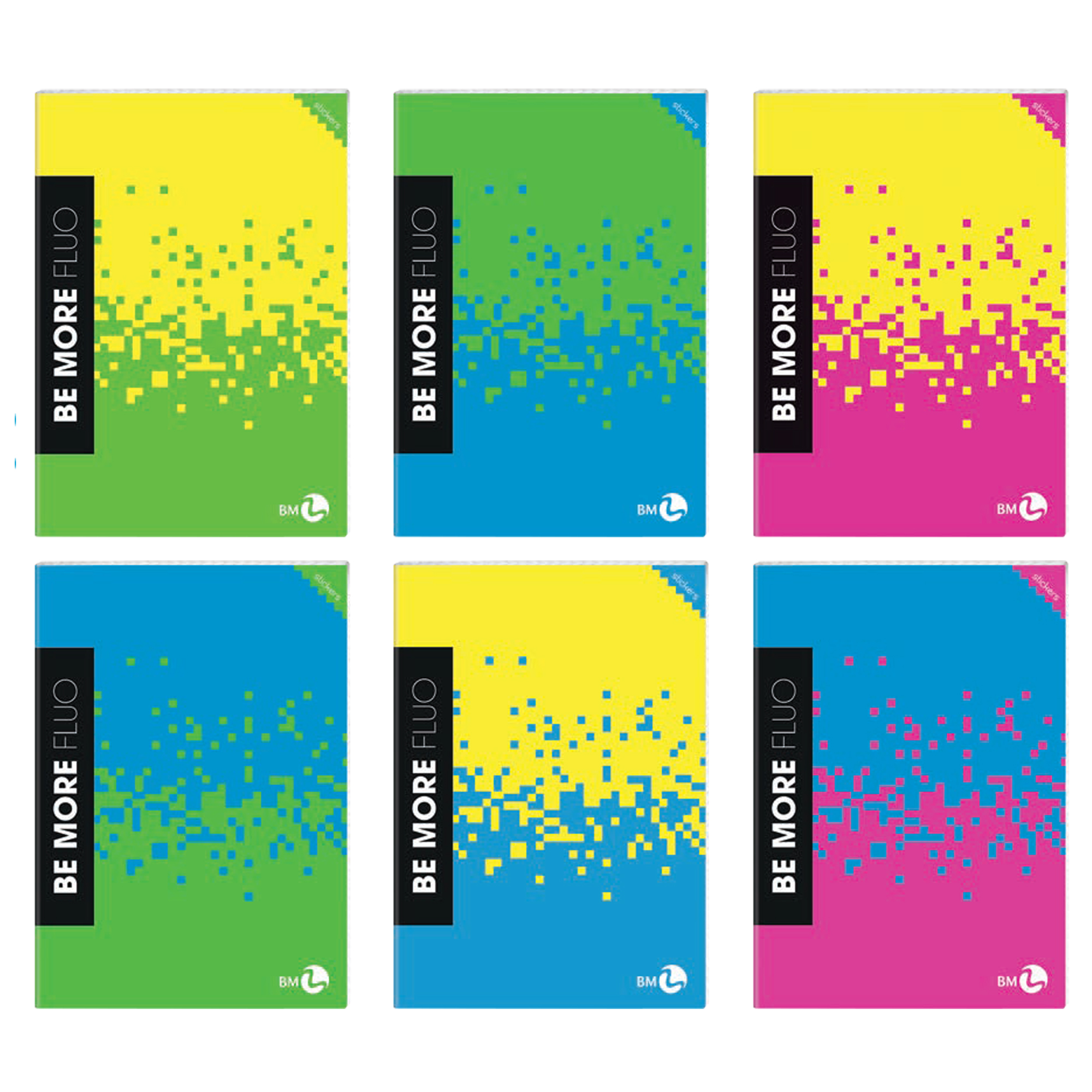 Maxiquaderno Be More Fluo - A4 - rigo …
