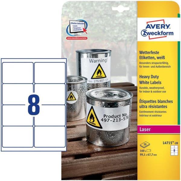 Etichette adesive L4715 - in poliestere - laser …