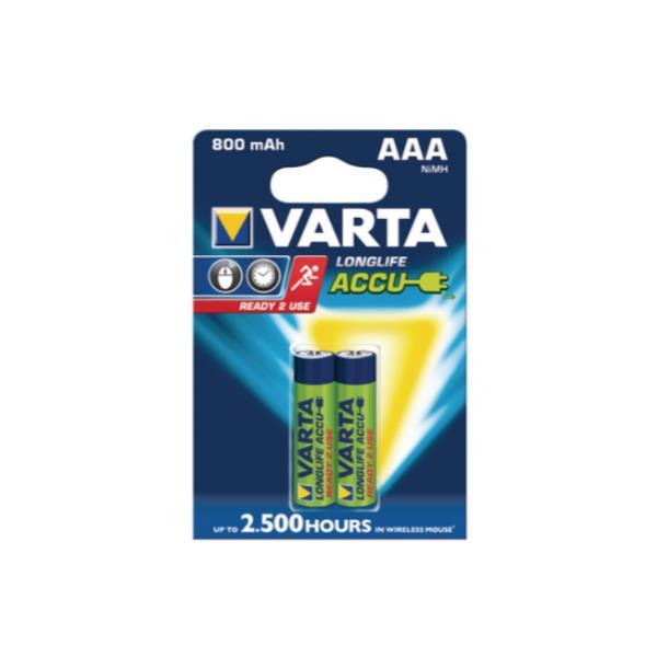 VARTA POWER MINISTILO AAA RICARICABILI 800mAh 2 Pz.