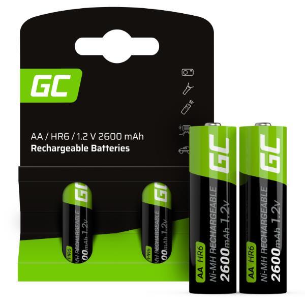 Green Cell 2 Batterie AA Stilo Ricaricabili Green …
