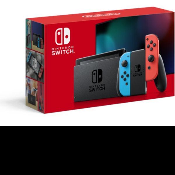 Nintendo Switch with Neon Blue and Neon Red …