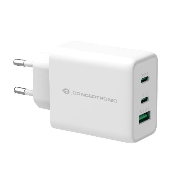 Conceptronic ALTHEA12W 3-Port 65W GaN USB PD Charger …