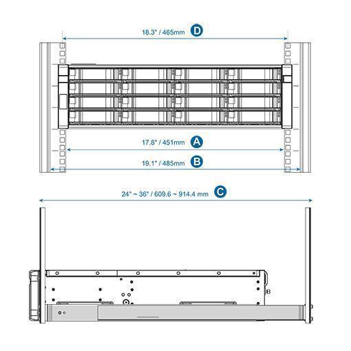 QNAP RACK SLIDE RAIL KIT FOR ES NAS