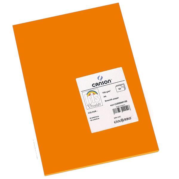 CANSON CF50FF VIVALDI A4 185G ARANCIONE