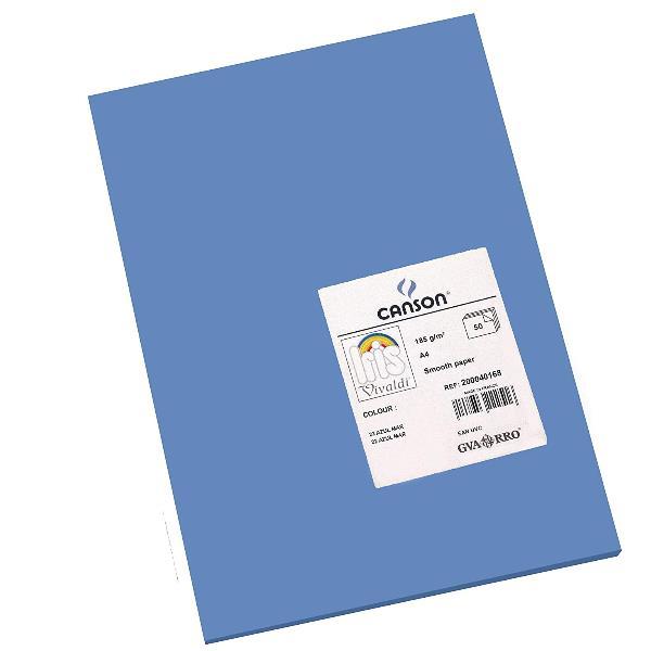 CANSON CF50FF VIVALDI A4 185G AZZURRO