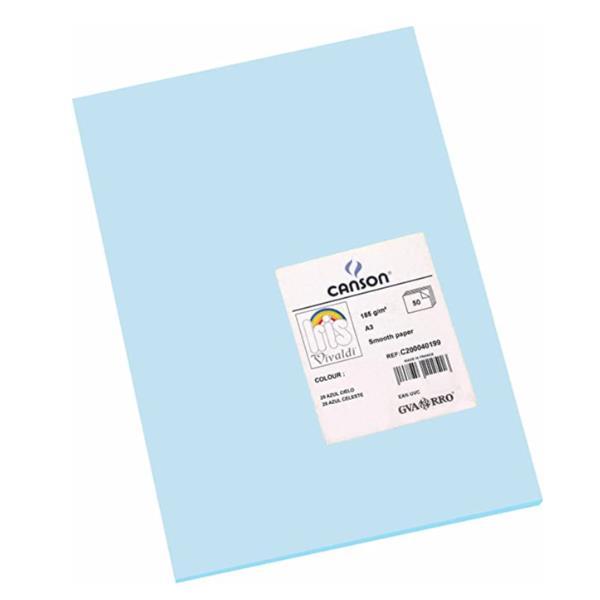 CANSON CF50FF VIVALDI A3 185 G/M BLU CI