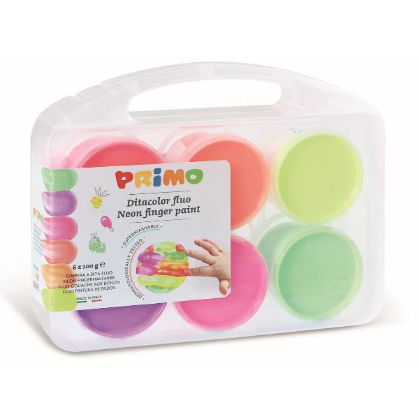 Valigetta 6 colori a dita 100gr c/pennello colori …