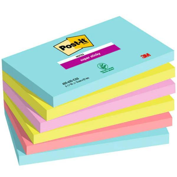 POST-IT CF6 SK 76X127MM 6X90FF COSMIC
