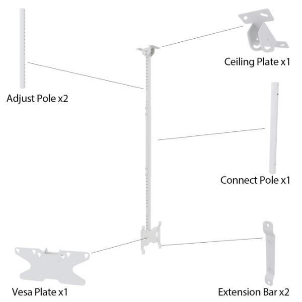 ITB Solution Staffa a soffitto VESA 200×200 – …