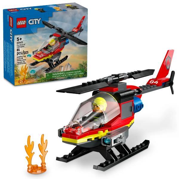 LEGO CITY ELICOTTERO DEI POMPIERI CON MINIFIGURA DEL …