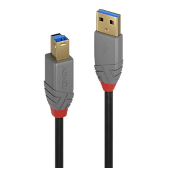 LINDY 3M USB 3.1 GEN1 KABEL A/B, ANTHRA