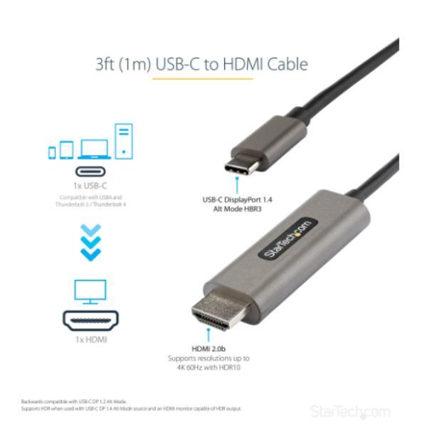 StarTech.com Cavo adattatore USB-C HDMI 4K 60Hz da …